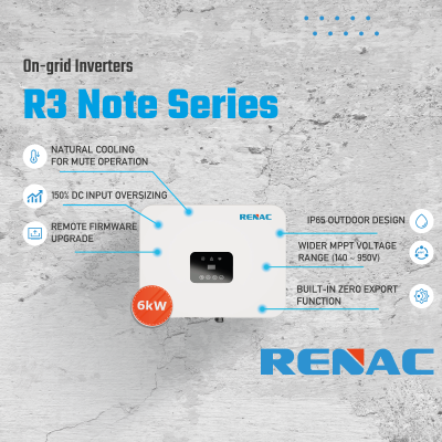 ONDULEUR RENAC 6 kW - TRIPH - R3