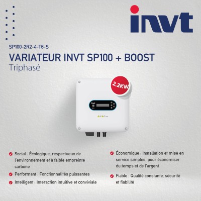 VARIATOR INVT SP100 + BOOST - 2.2KW THREE PHASE
