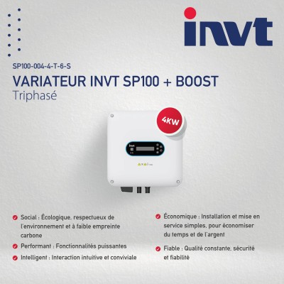 VARIATOR INVT SP100 + BOOST - 4KW THREE PHASE