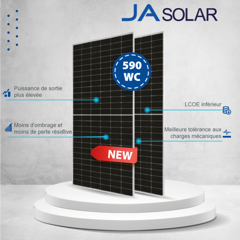 PANEL JA SOLAR 590WC MBB Half-cell Module JAM78S30 580-605/MR Series