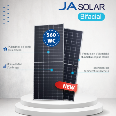 PANEL JA SOLAR 560Wp Bifacial JAM72D30 560/LB