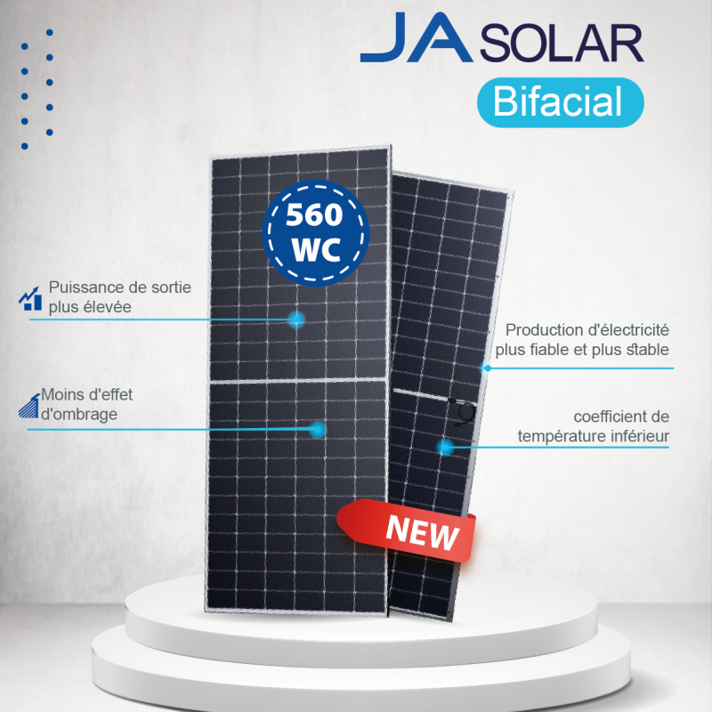PANEL JA SOLAR 560Wp Bifacial JAM72D30 560/LB