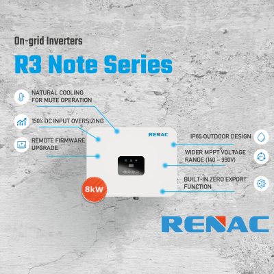 ONDULEUR RENAC 8 kW - TRIPH - R3